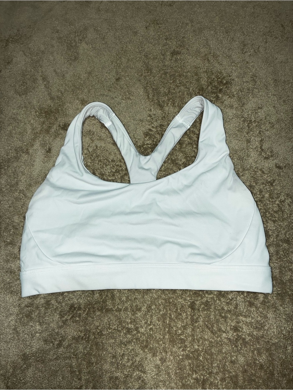 Athleta White Racerback Sports Bra